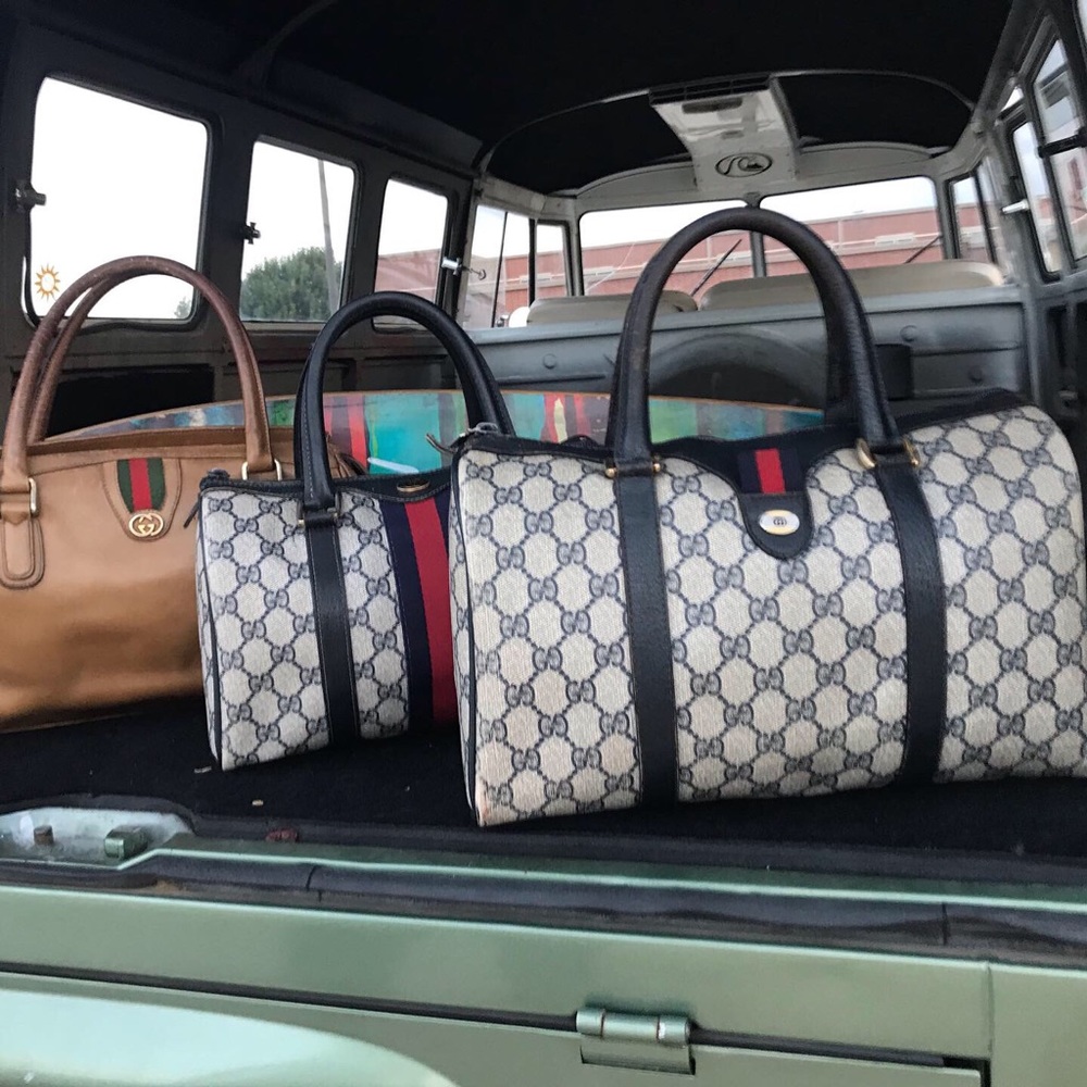 Gucci Vintage Boston Web Ophelia Bag